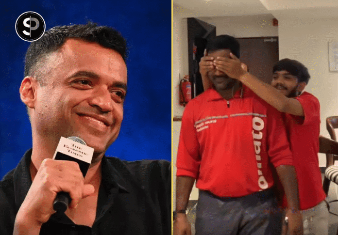 Zomato Delivery Man Was Unexpectedly Celebrated on His Birthday By a Customer’s Family Zomato delivery man receiving birthday surprise